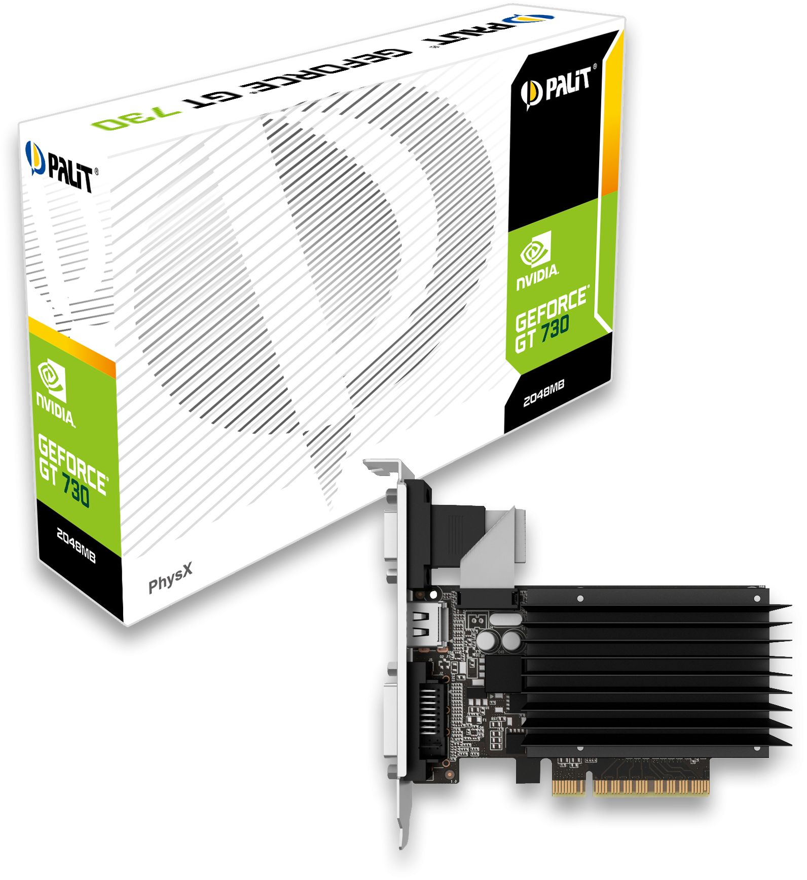 Geforce GT 730 2GB DDR3 Fanless Graphics Card